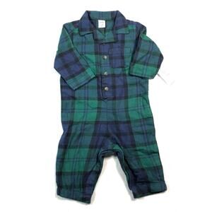 OLD NAVY BOYS WINTER FLANNEL ROMPER SIZE 3/6M